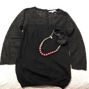 L.K. Bennett London SZ S sweater with lace.